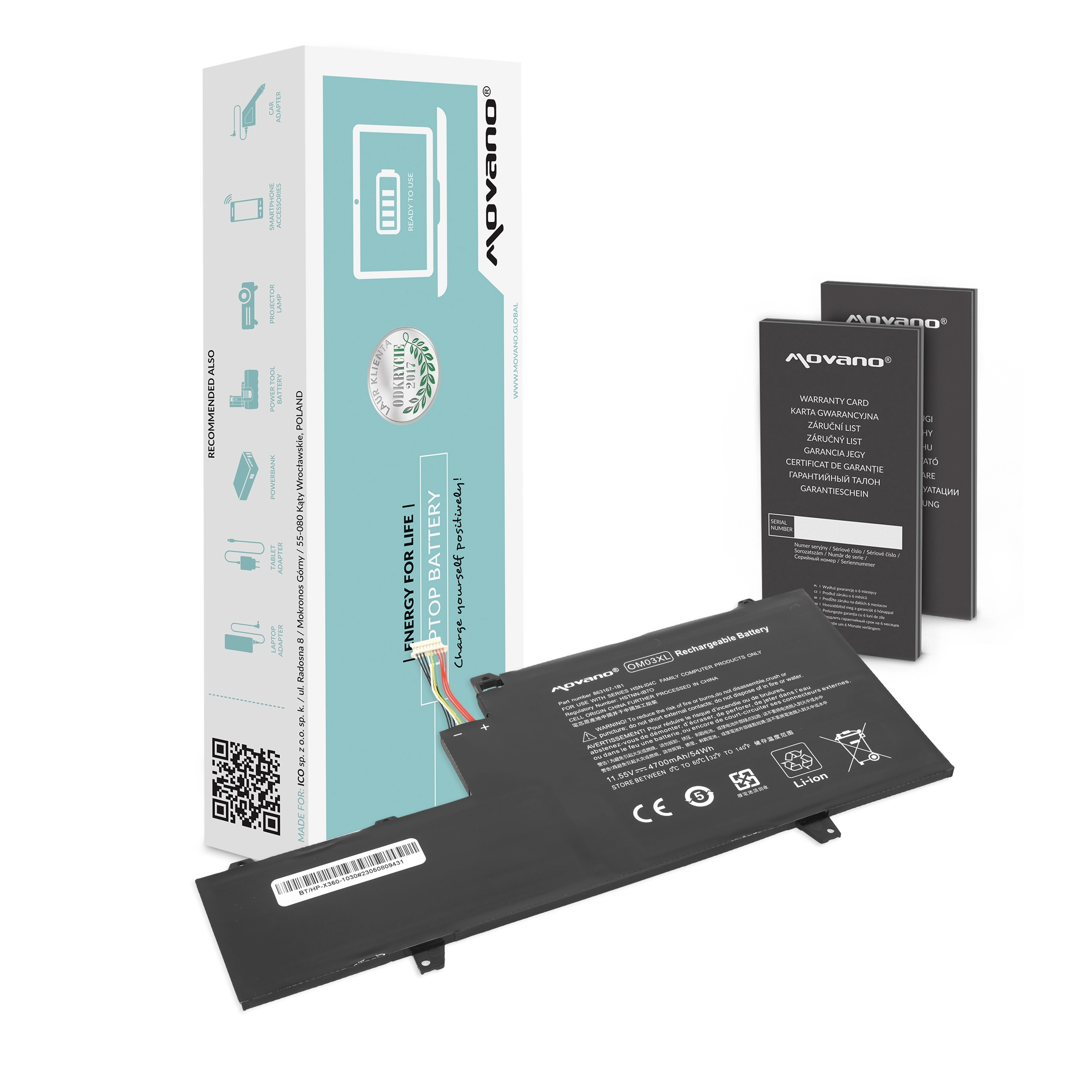 Movano Battery for HP EliteBook x360