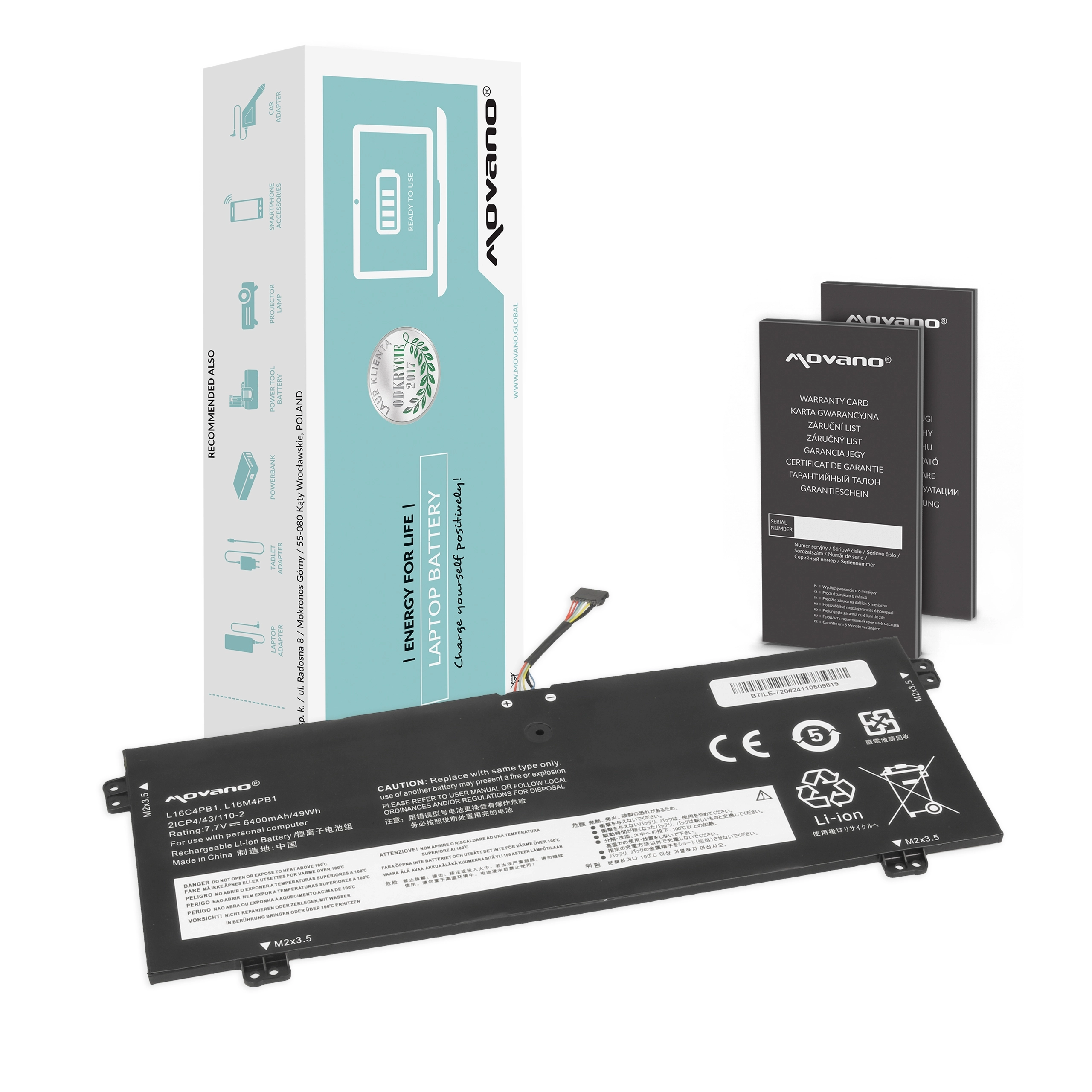 Movano Battery for Lenovo Yoga 720-13IKB