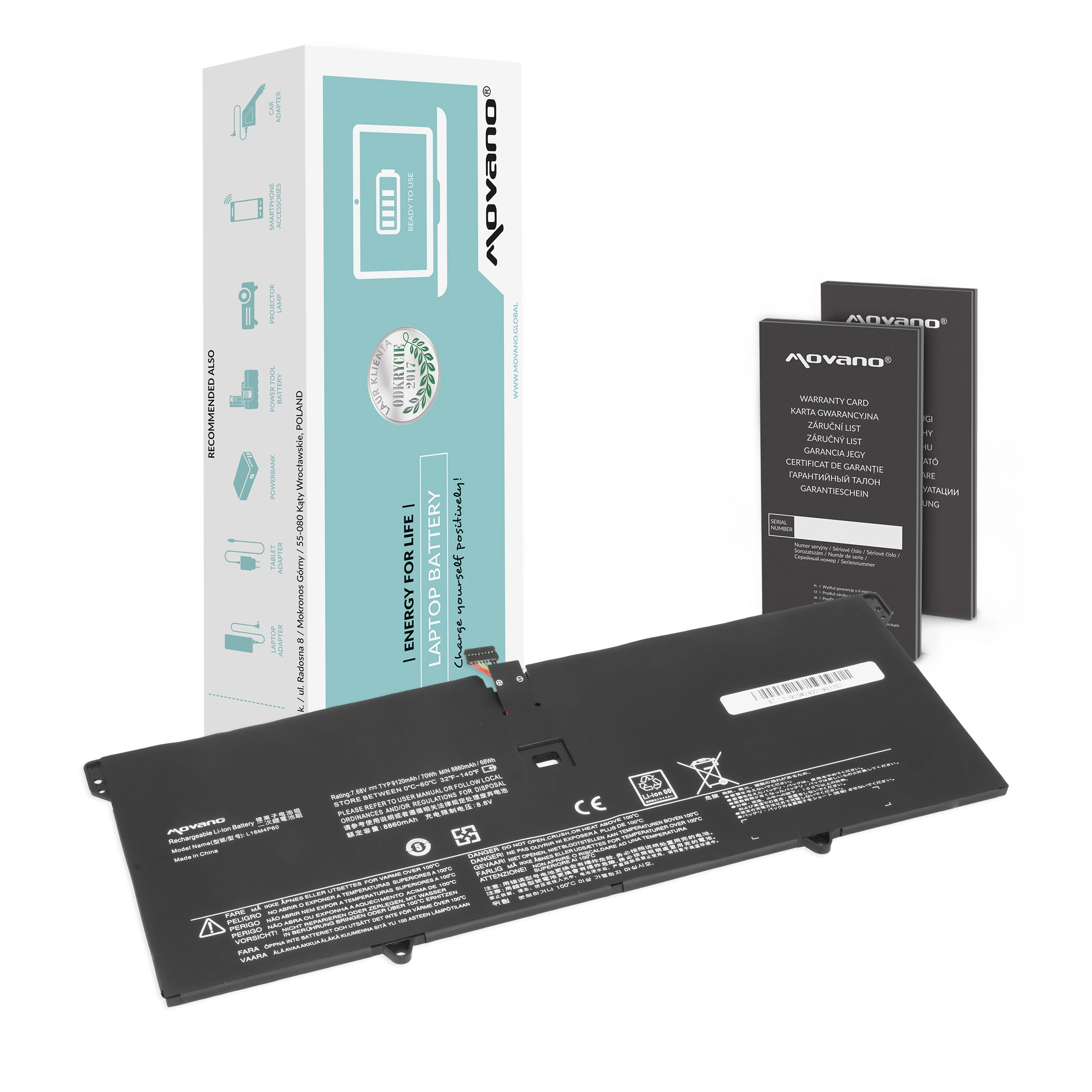 Movano battery for Lenovo Yoga 920