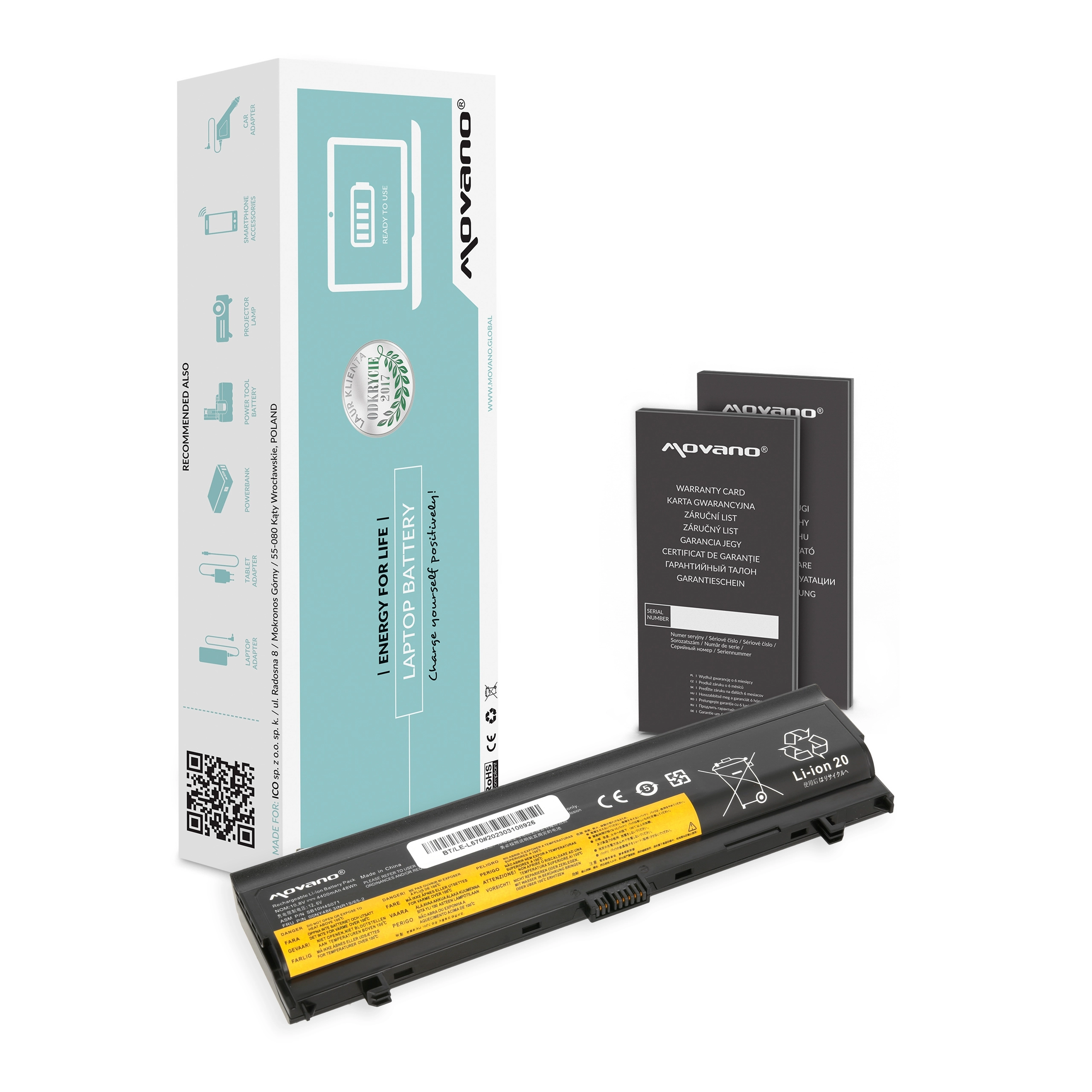 Movano battery for Lenovo ThinkPad L560