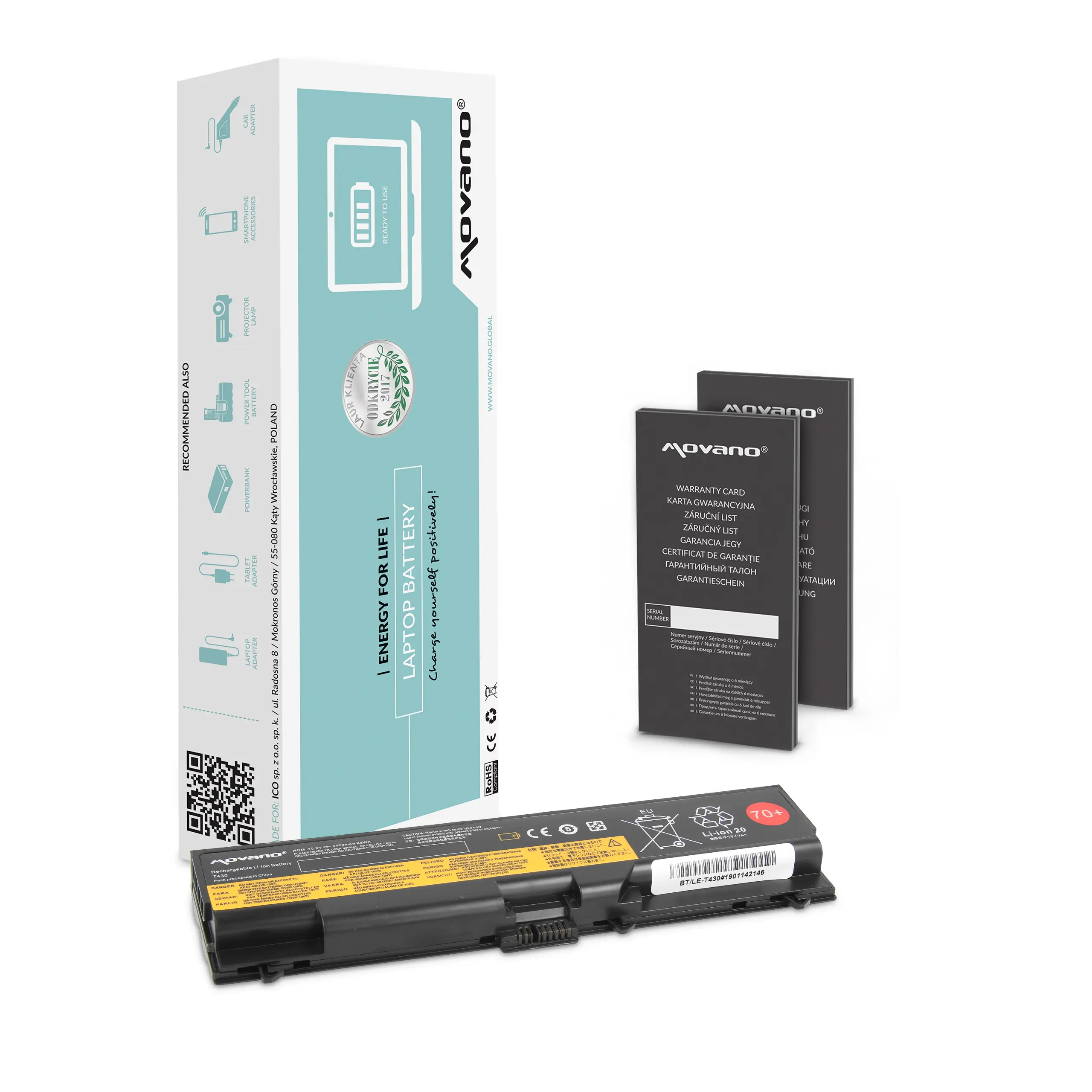 Movano battery for Lenovo Thinkpad T430