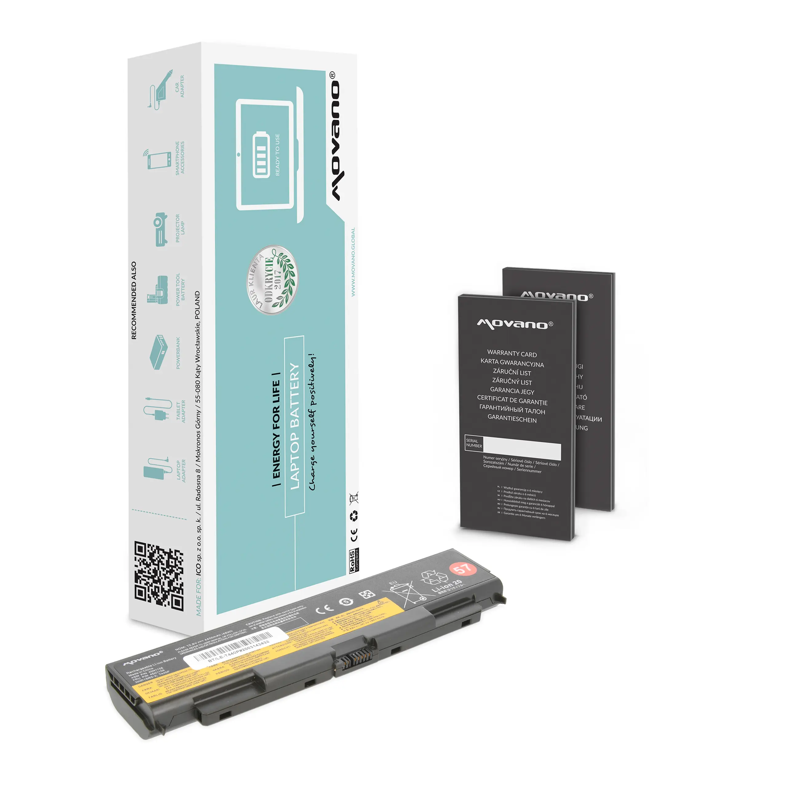 Bateria Movano do notebooka Lenovo T440p