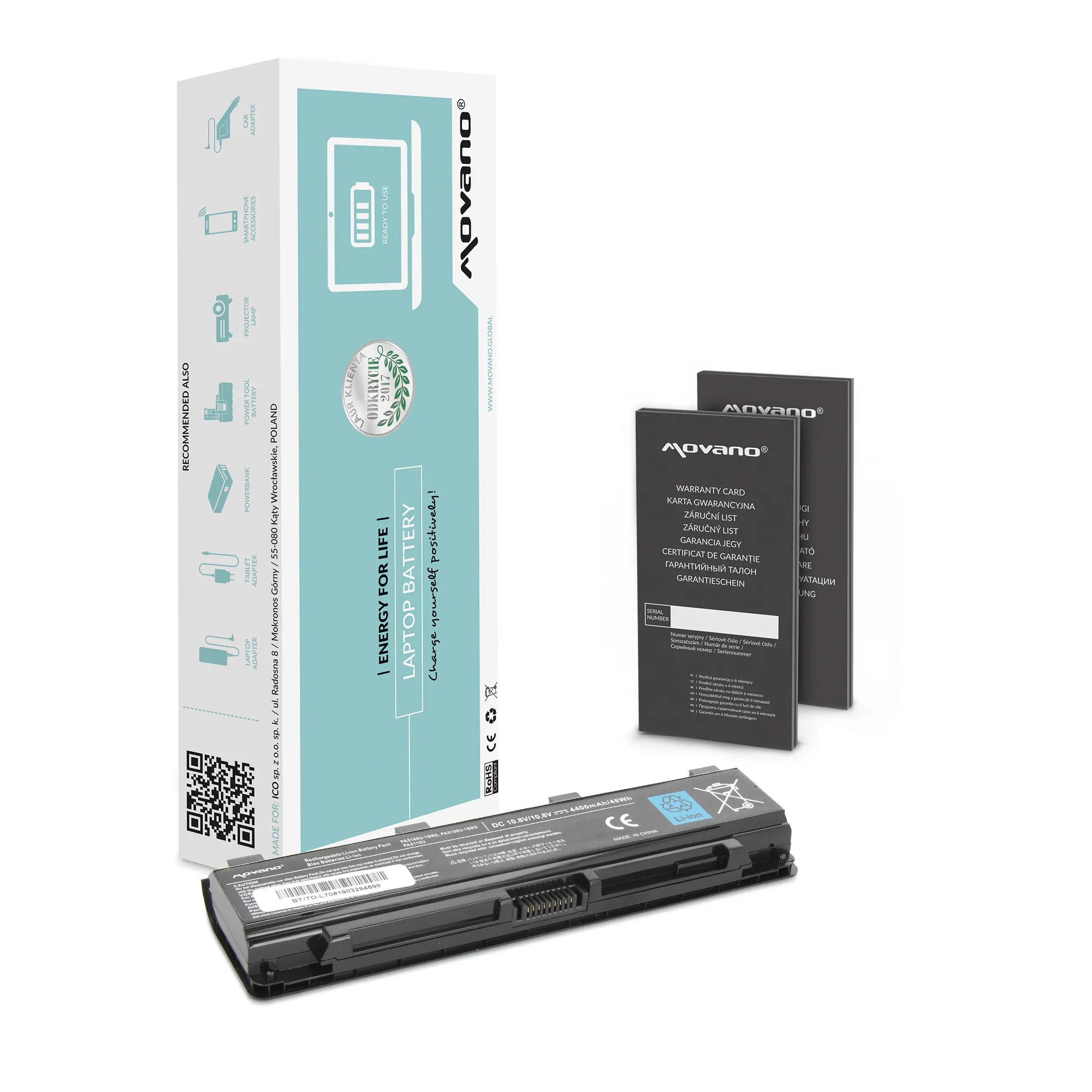 Movano battery for Toshiba C50  C55