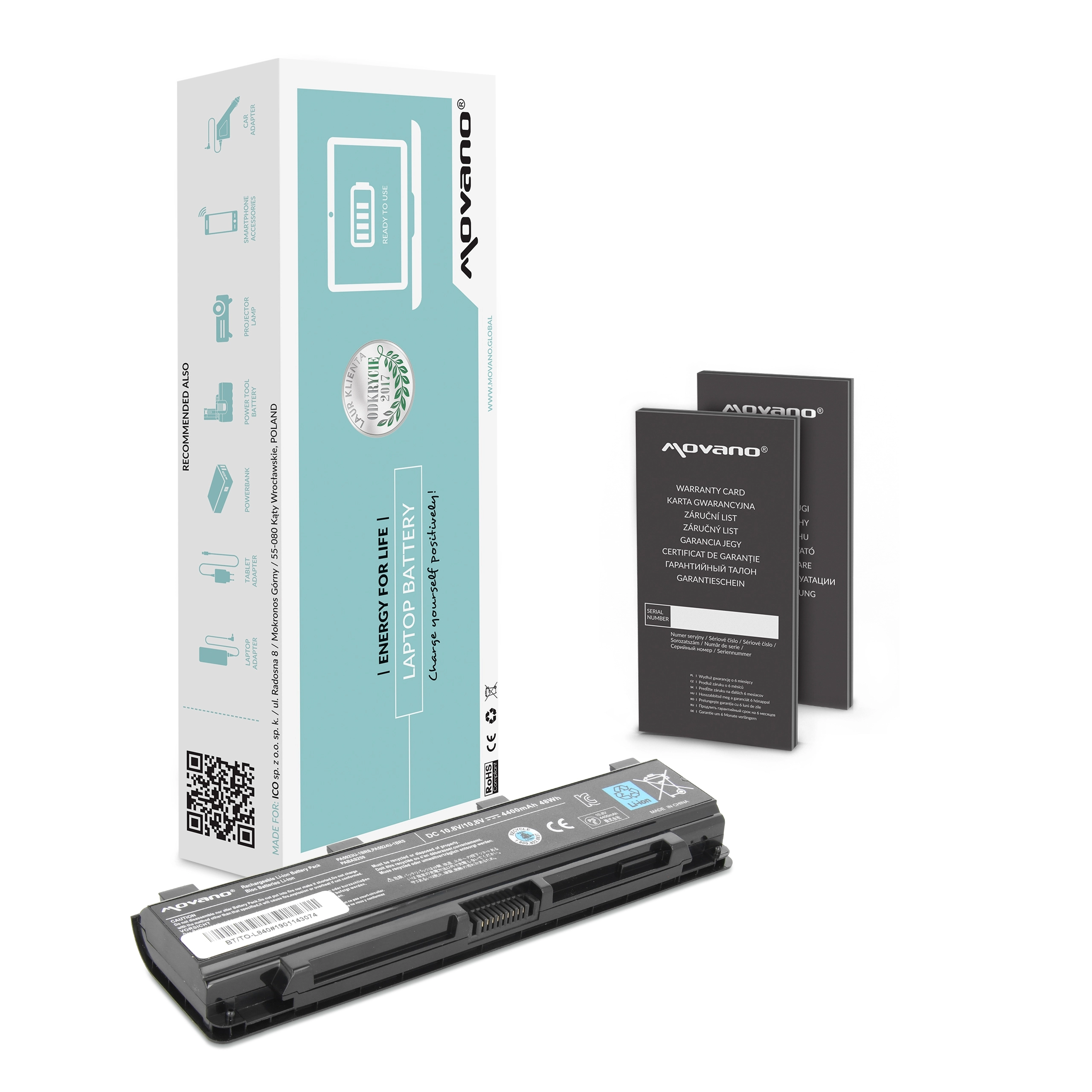 Bateria Movano Toshiba C850 L800 S855