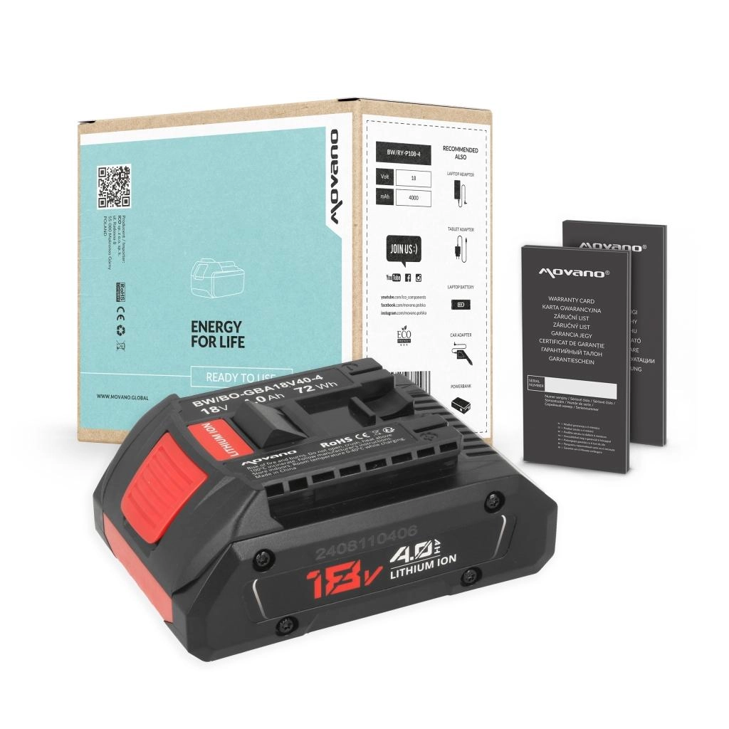 Movano battery for Bosch GBA BAT609