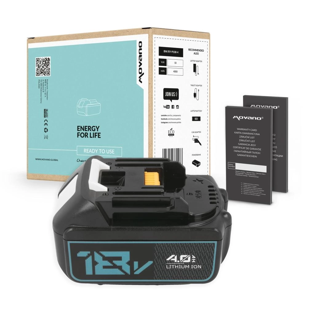 Movano Battery for Makita BL1830  BL1850