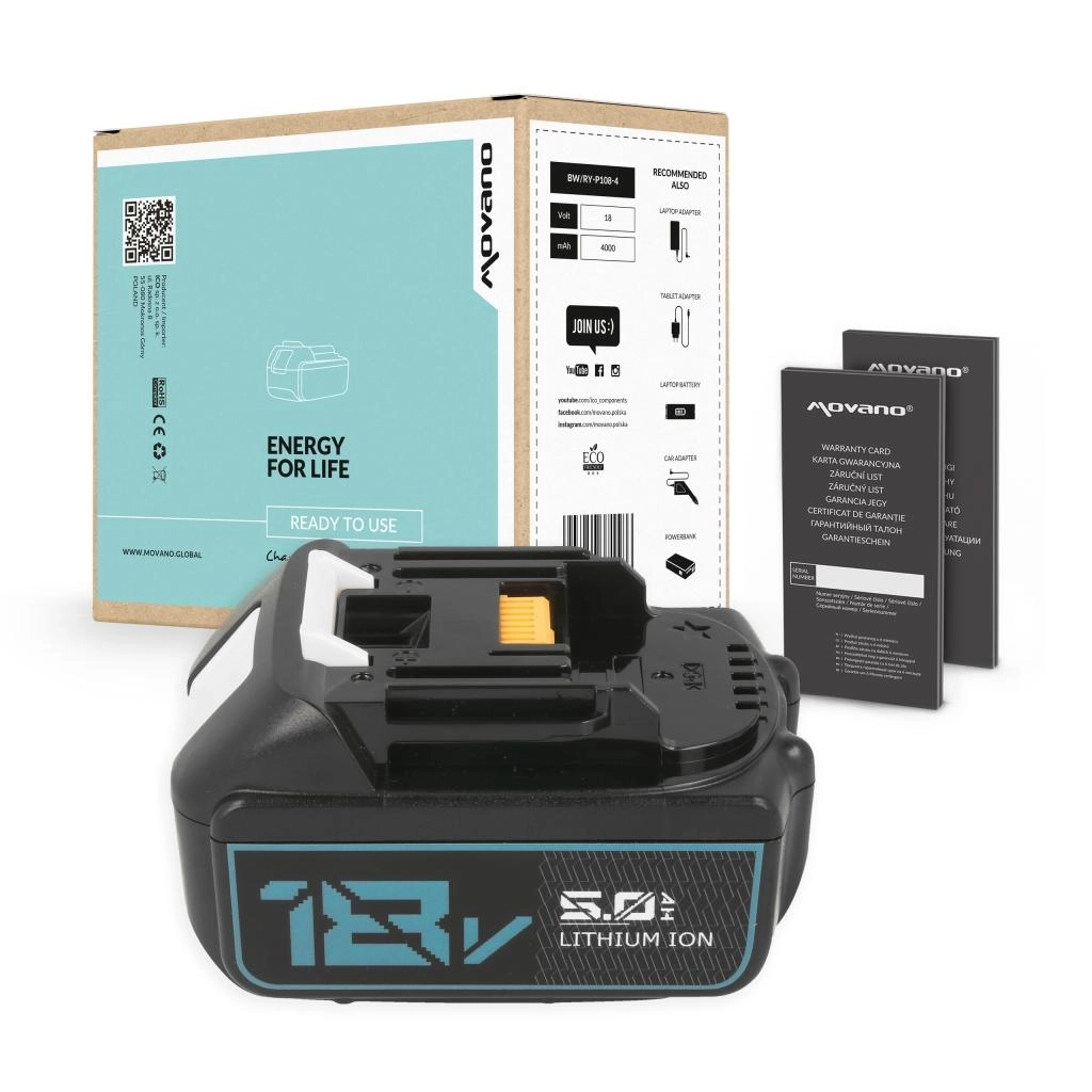 Movano Battery for Makita BL1830  BL1850