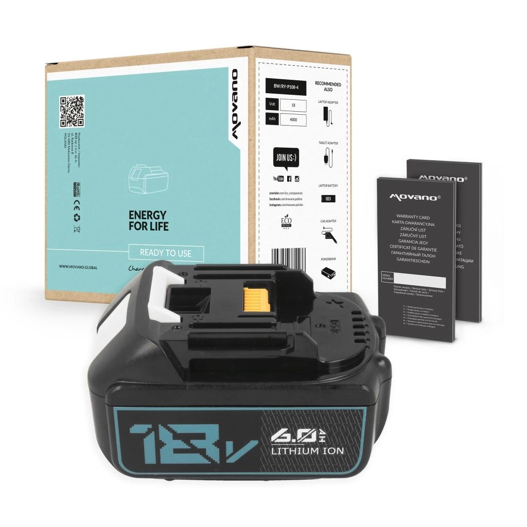 Movano Battery for Makita BL1830  BL1850