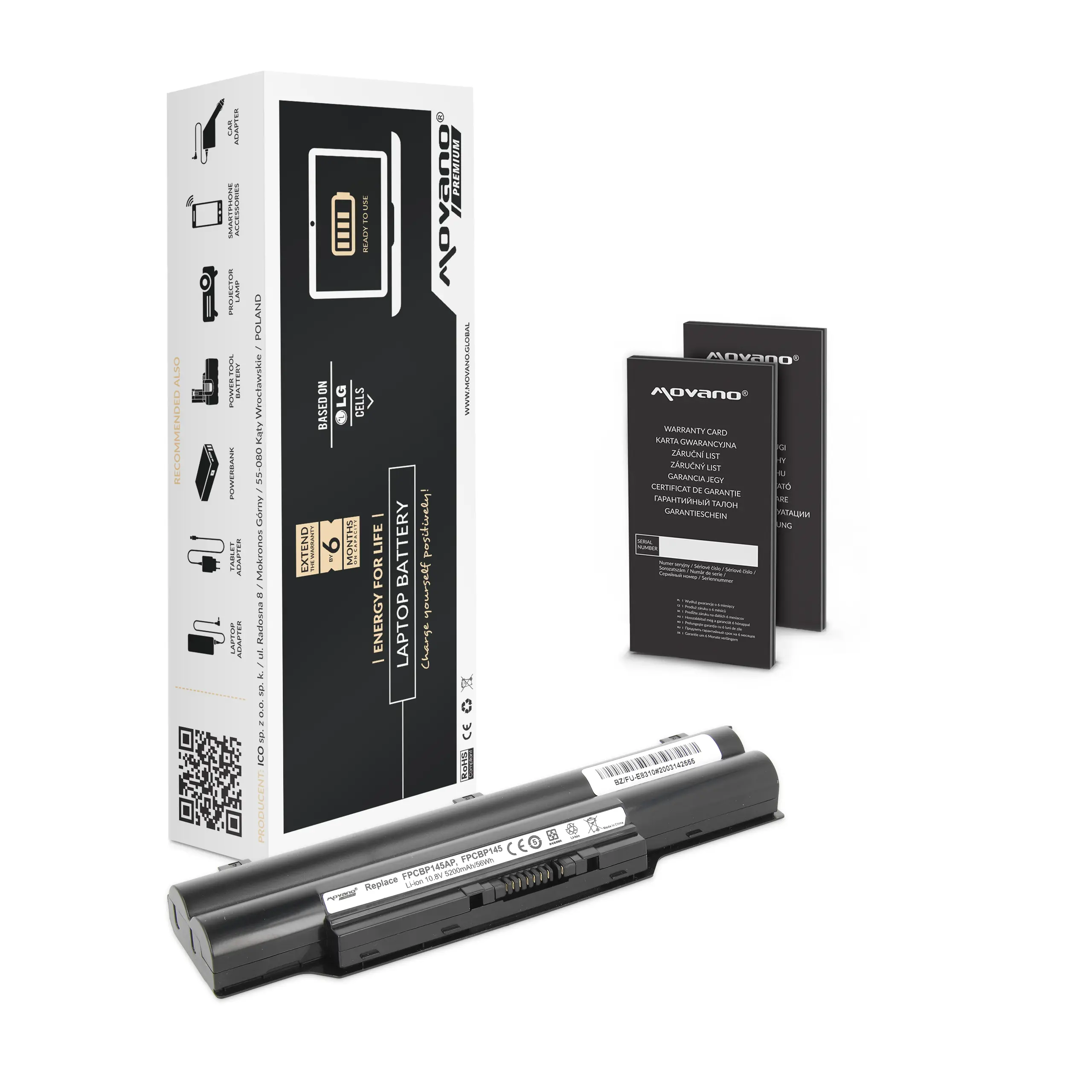 Movano Premium battery for notebook Fujitsu