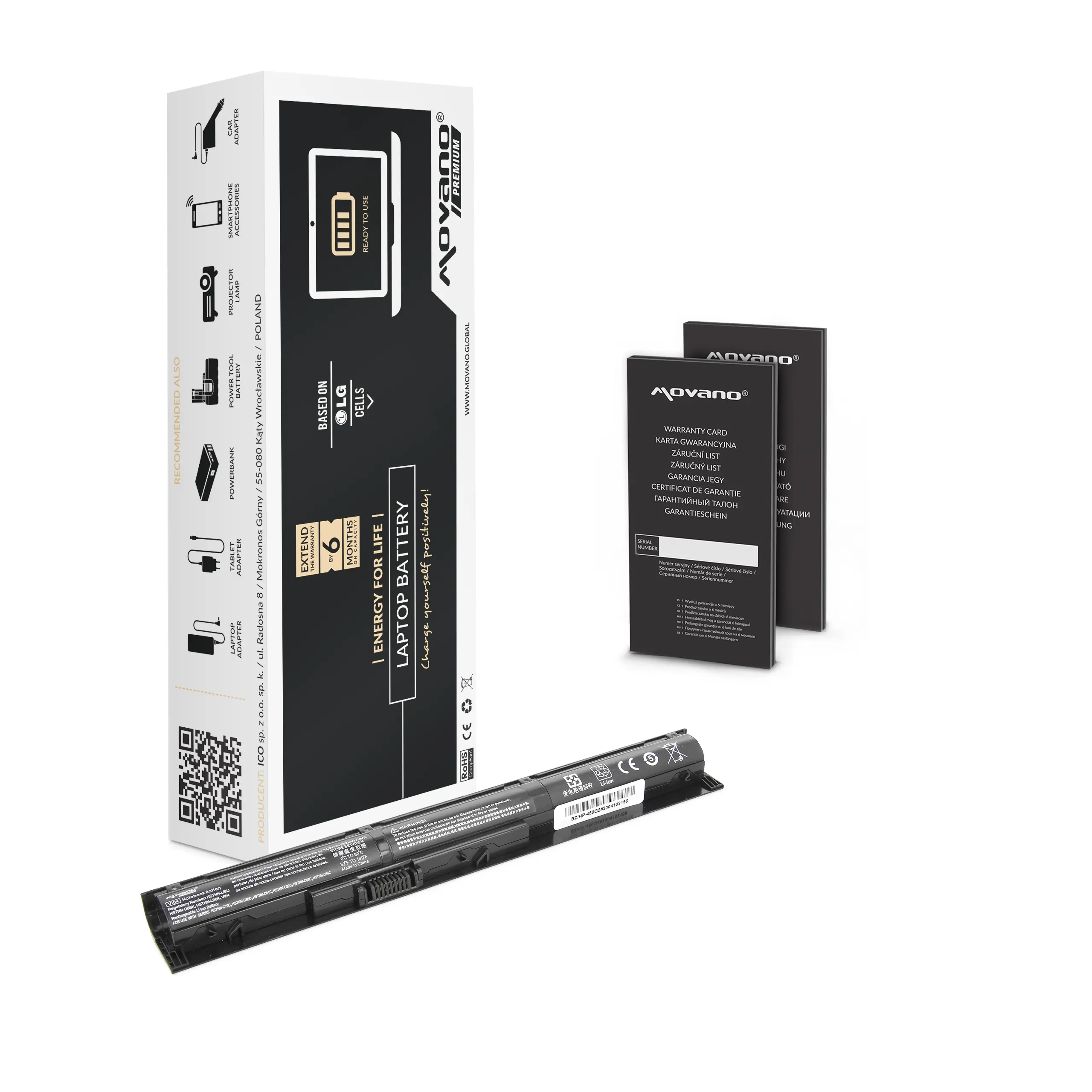 Movano premium battery for HP ProBook