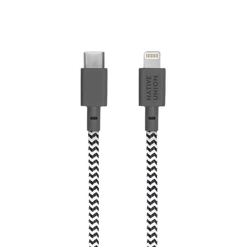Cable USB-C to lightning 3m (zebra)
