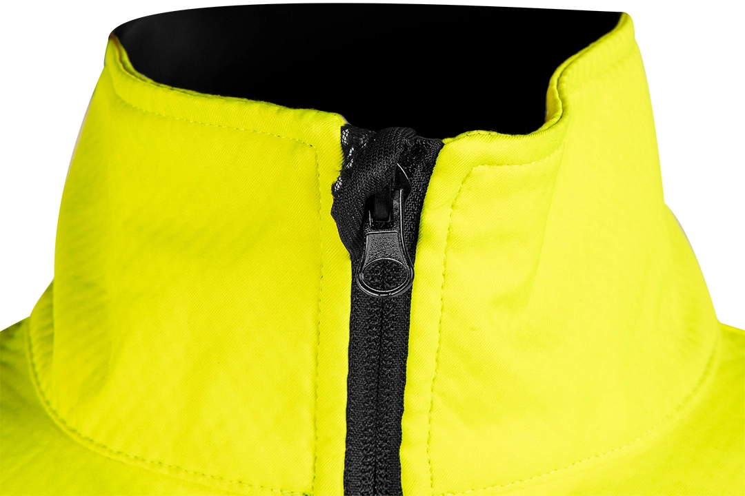 Softshell warning work jacket yellow and
