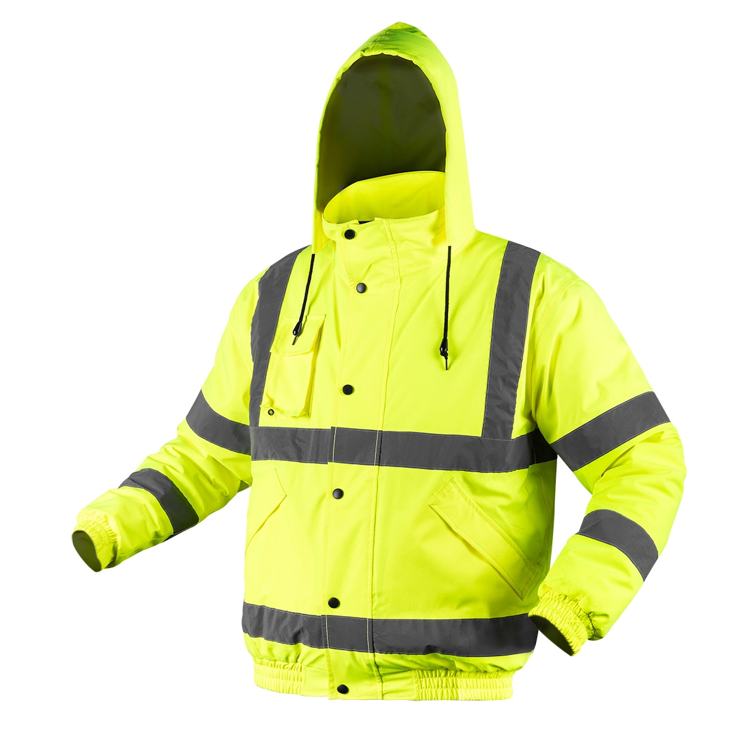Warning work jacket lightly insulated bomber