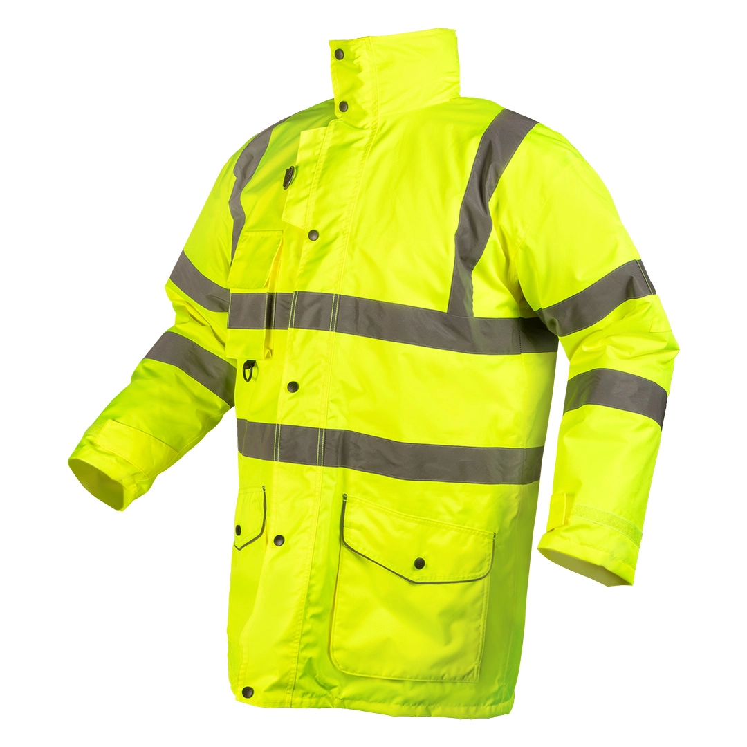 5-in-1 warning work jacket insulated yellow