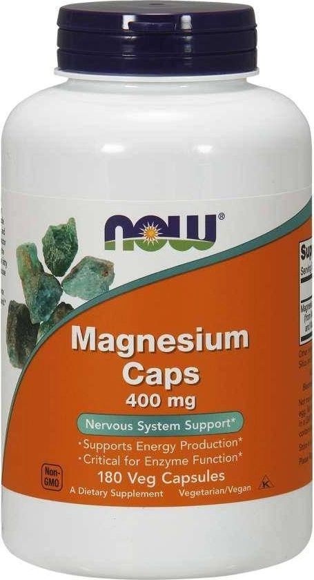 NOW_Magnesium Caps 400mg suplement diety wspomagający