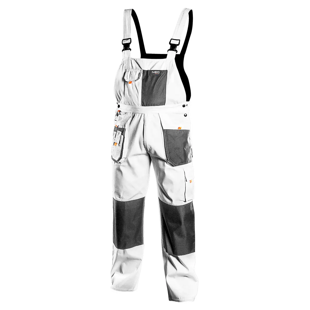 Bib work trousers  white  HD  size