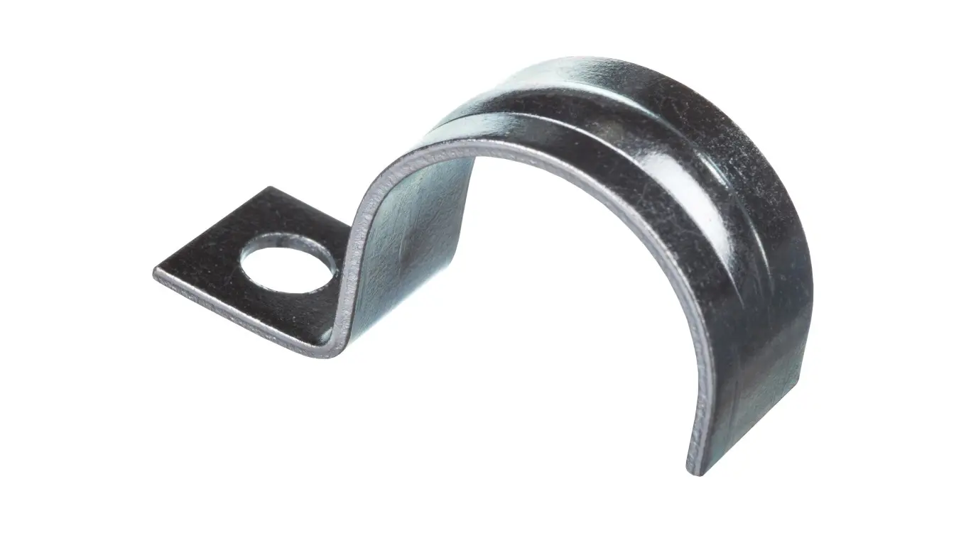 Metal holder for pipes and cables