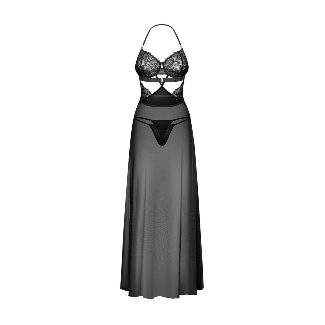 Obsessive Iliosa Chemise  Thong Black S/M