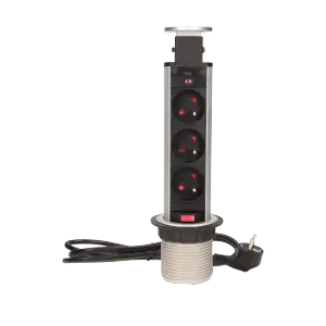 Orno Furniture socket 3x250V AC extendable