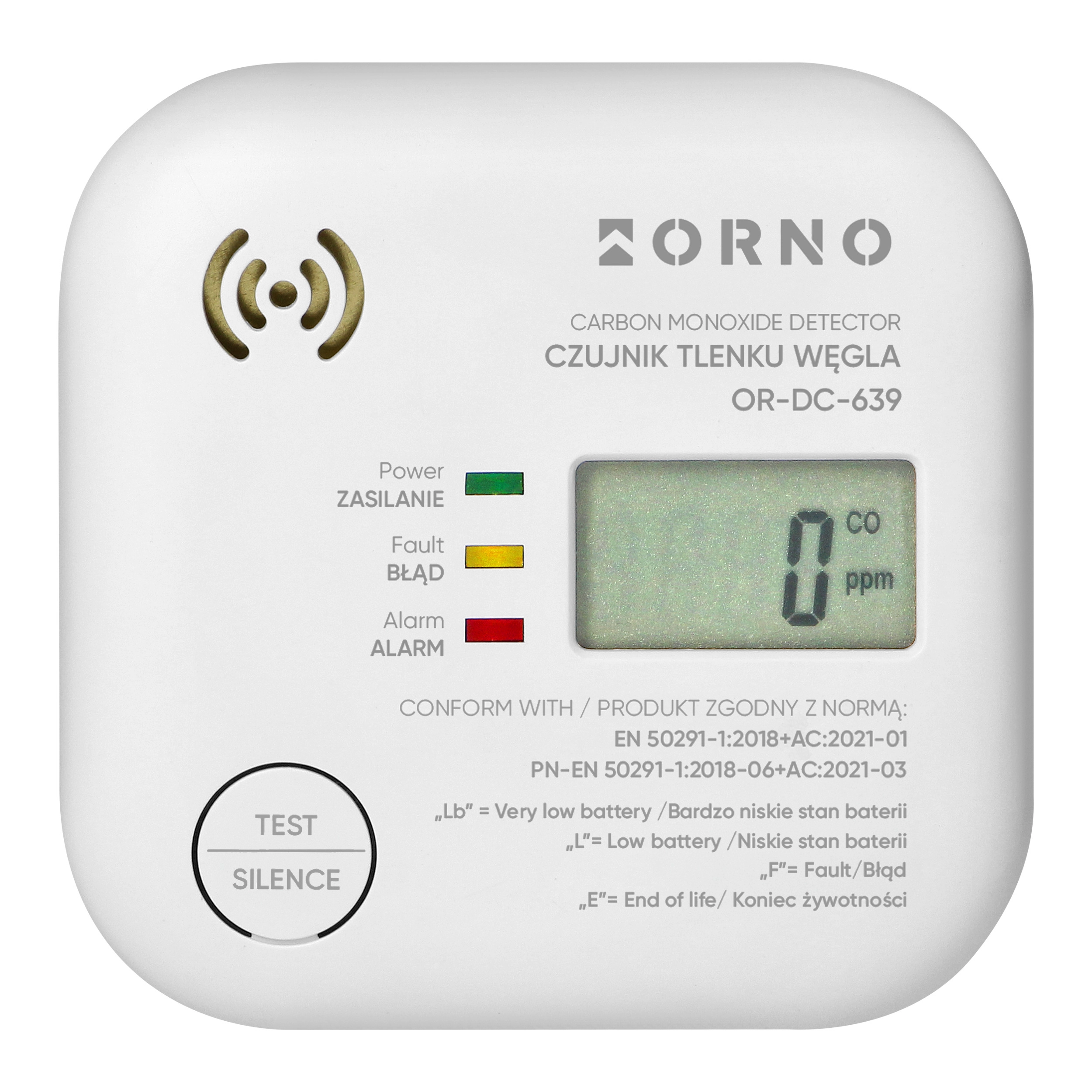 Battery-powered carbon monoxide (CO) sensor built-in
