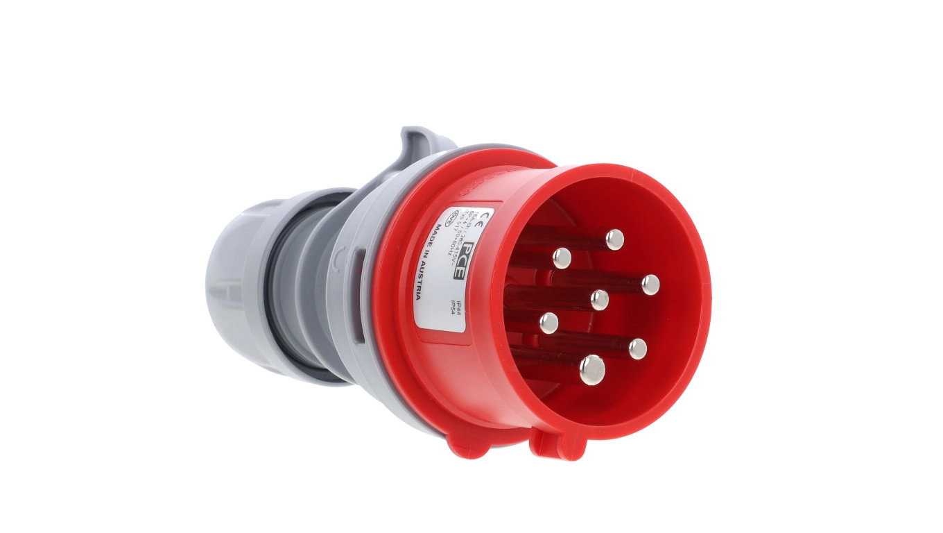 Portable plug 16A 7P 400V red