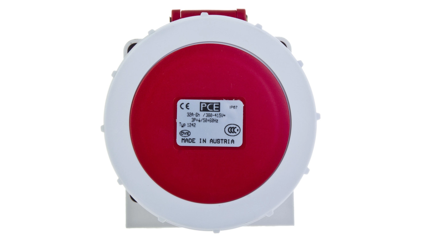 Steels socket 32A 4P 400V red