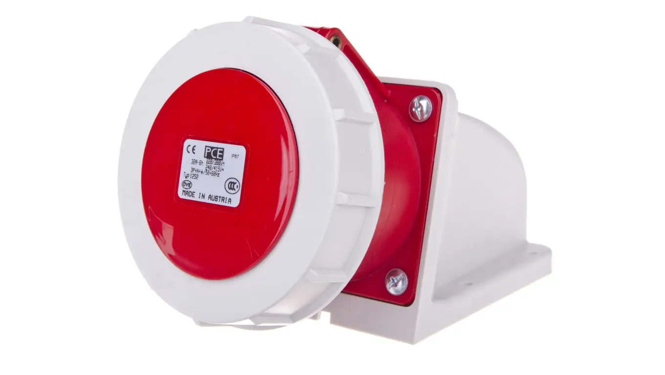 Steels socket 32A 5P 400V red