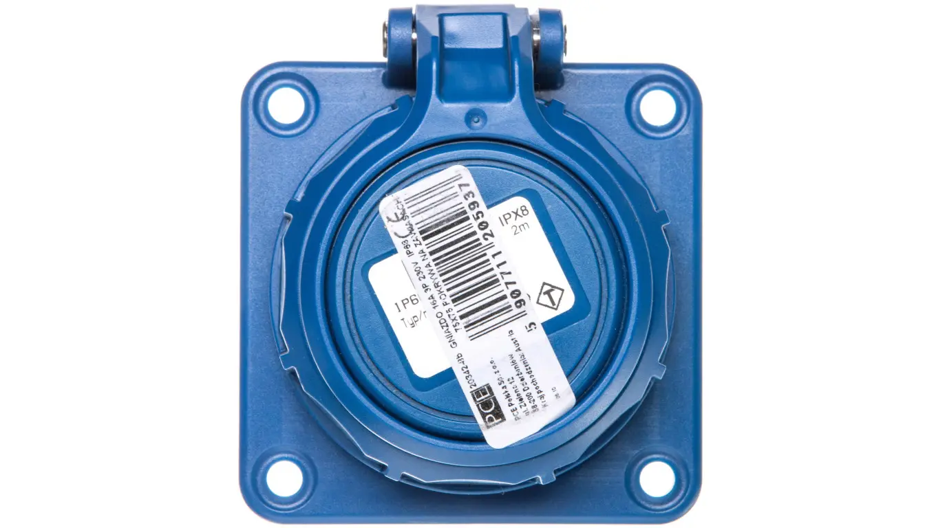 Board socket /hinged cover/ 10/16A 2P+Z
