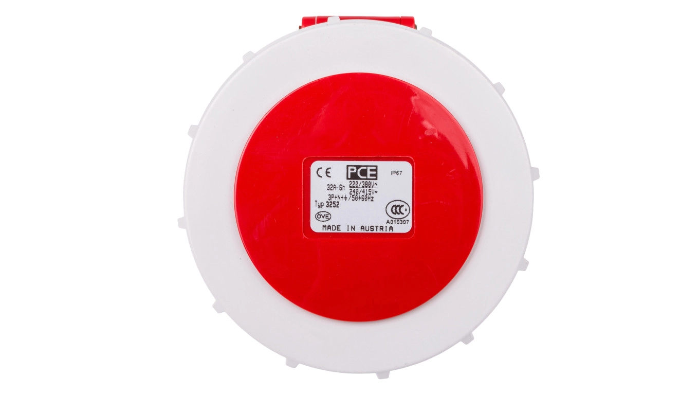 Board socket 32A 5P 400V /75x75/