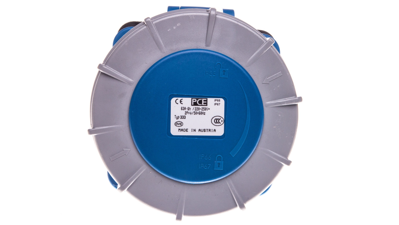 Board socket 63A 3P 230V /100x100/
