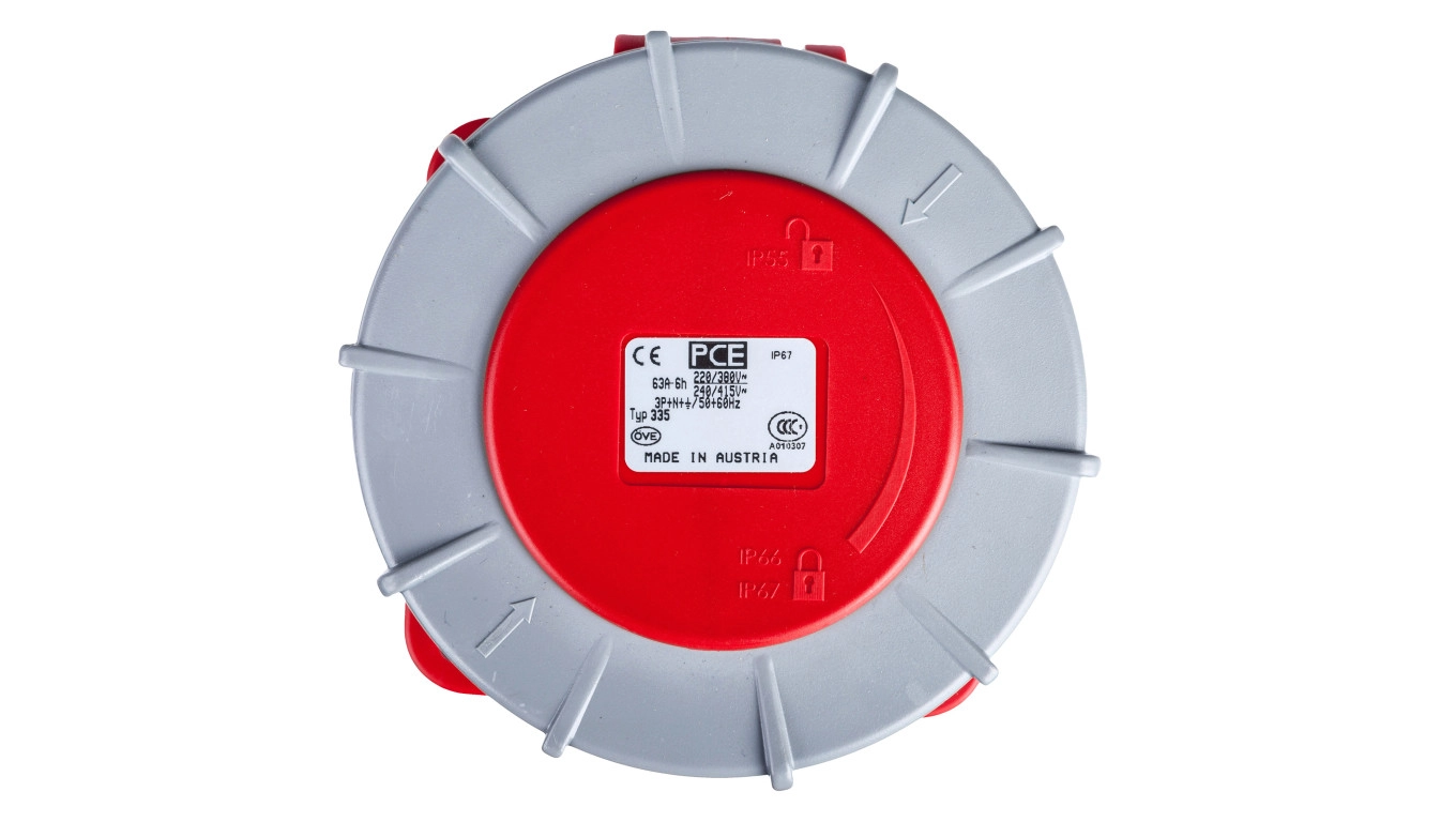 Board socket 63A 5P 400V /100x100/