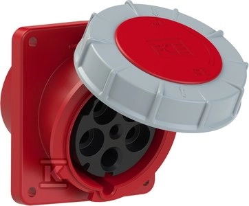 Angular board socket 125A 5P 400V
