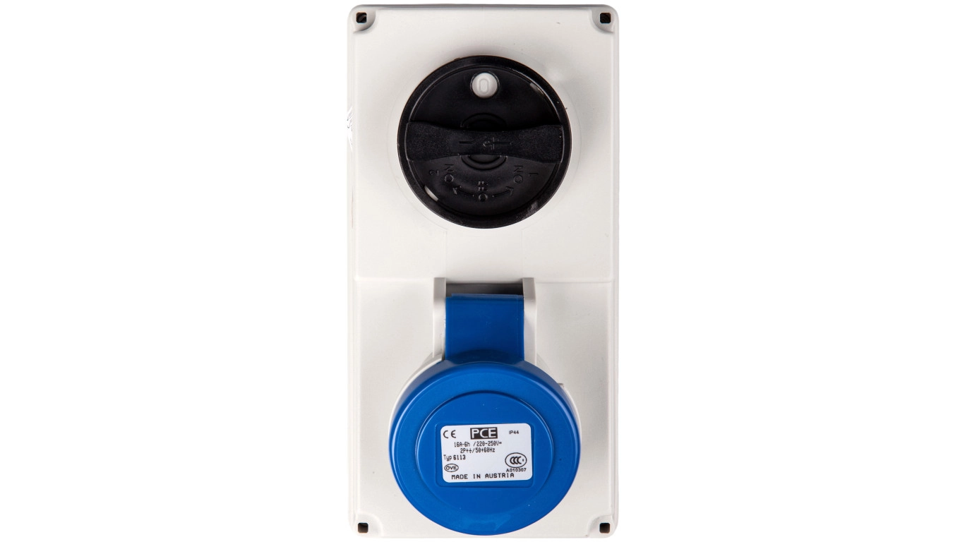 Fixed socket with switch 0-1 small