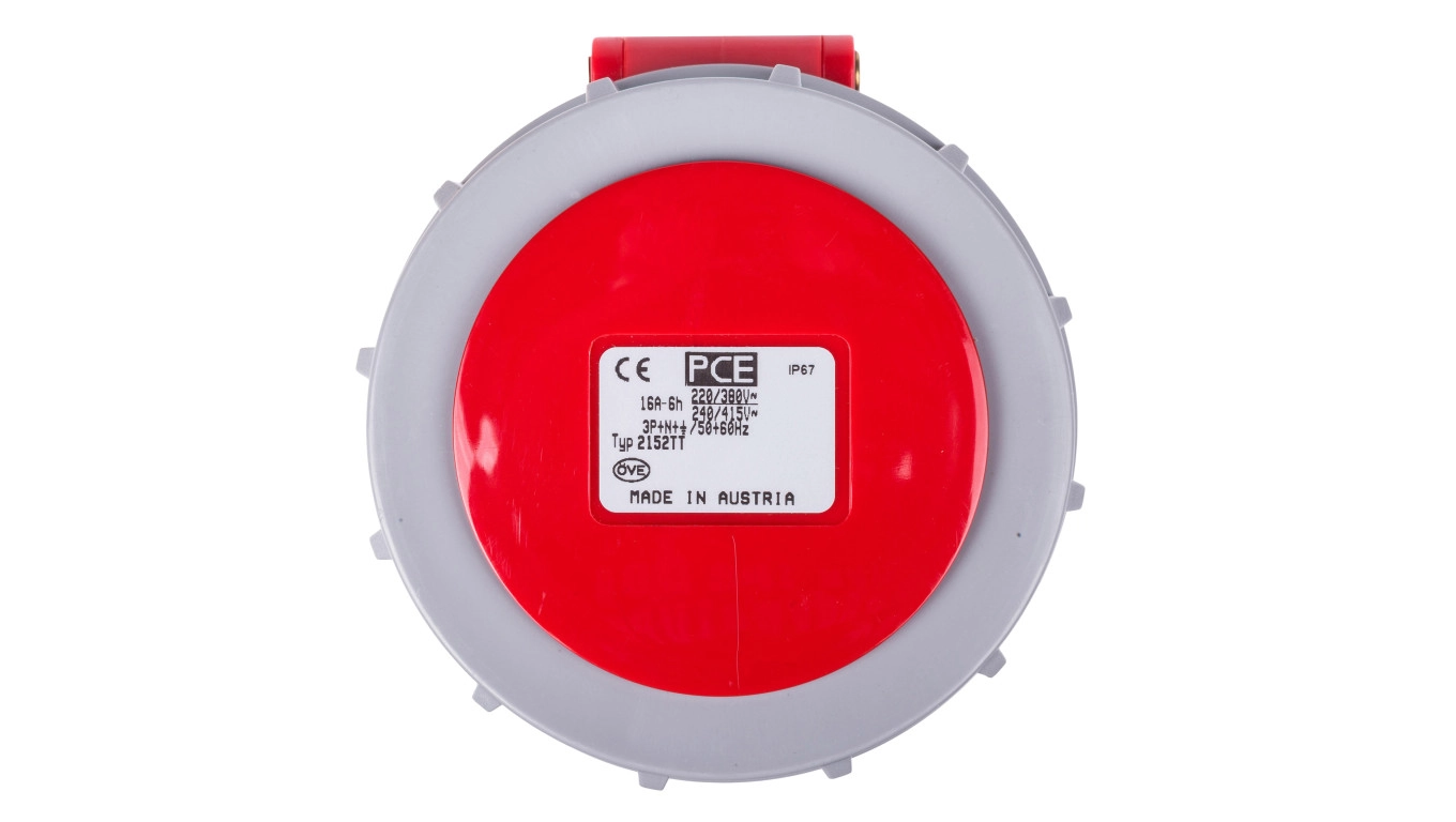 Portable socket 16A 5P 400V red