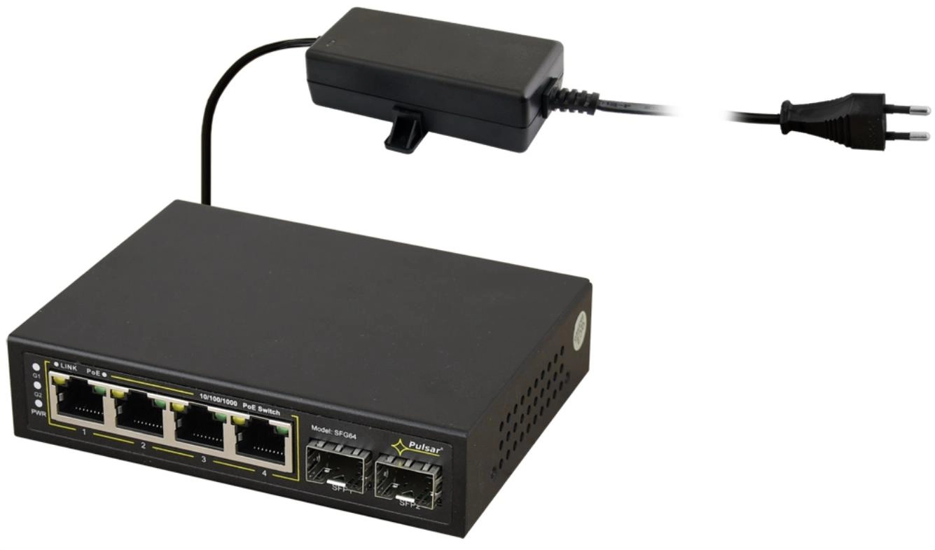 Switch Pulsar SWITCH POE 4+2SFP PULSAR