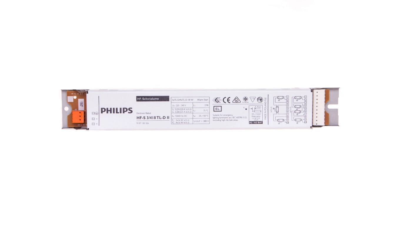 Philips Electron Ballast. HF-S 3/418 TL-D