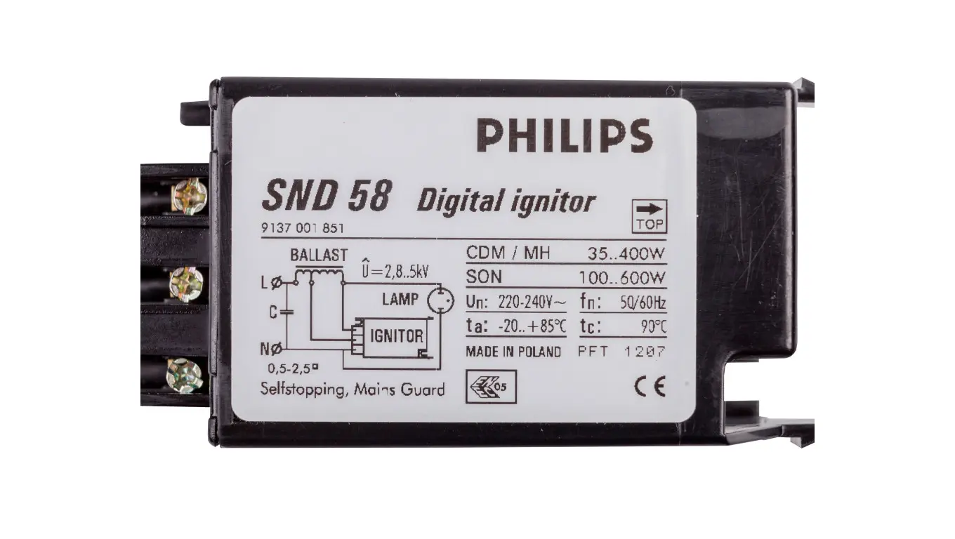 Zaplonnik 35-600W SND 58 for SON/CDM/MH/HPI/HPA