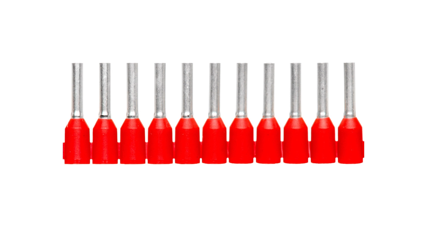 Bushing end 1mm2 red insulated AI