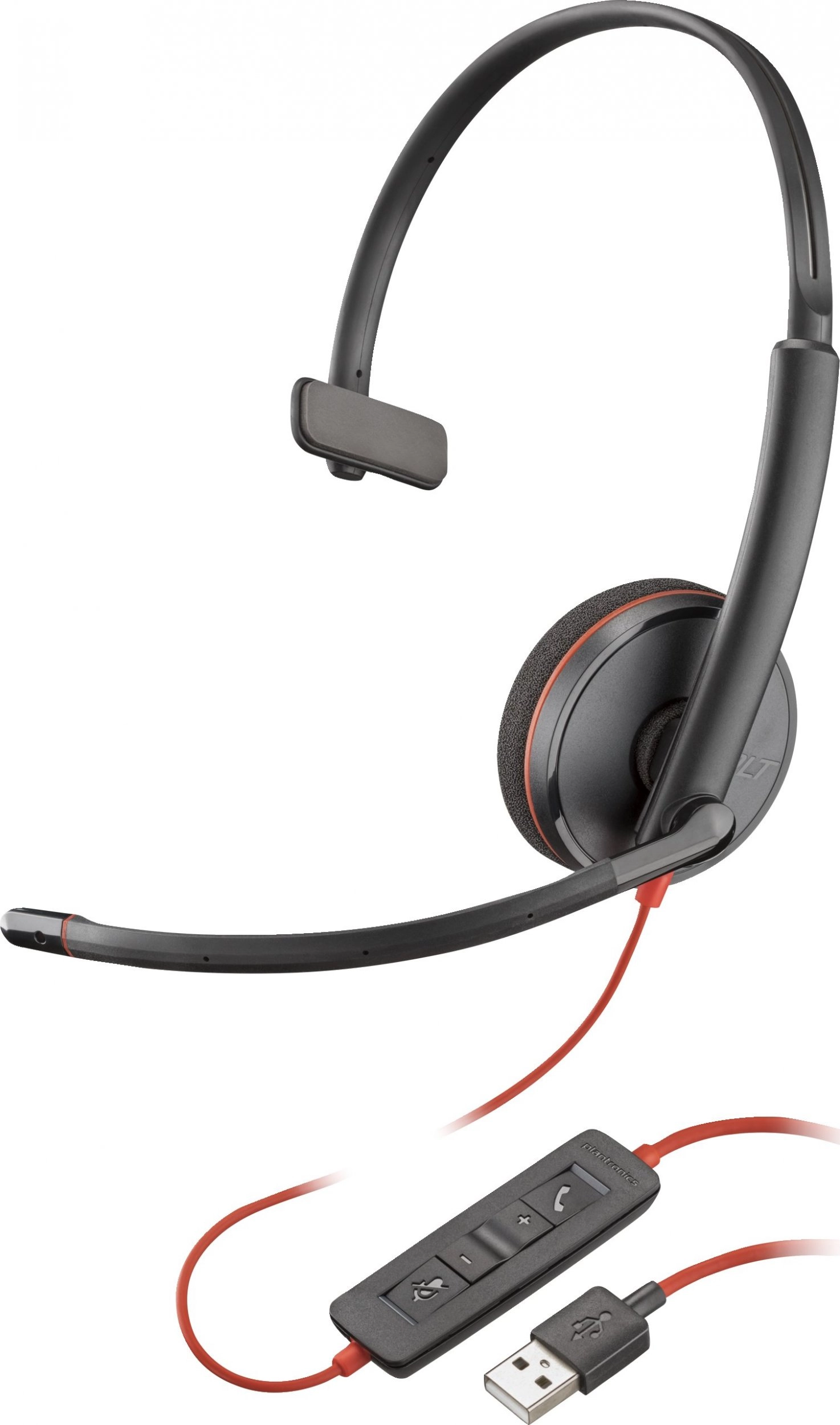 Poly Blackwire 3210 Monaural USB-A Headset (Bulk)