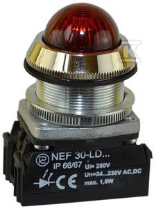 Signal lamp 30mm red 24V W0-L-NEF30LE/24V