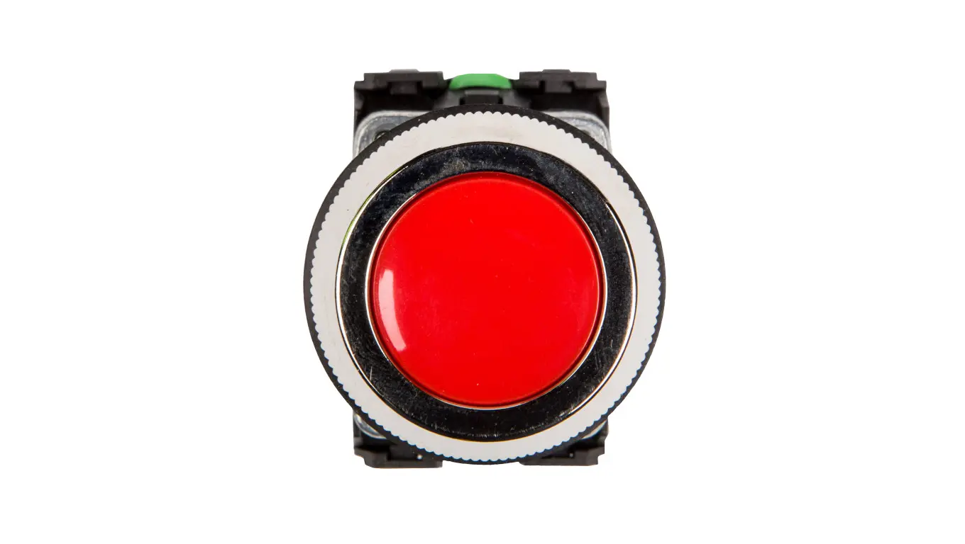 Control button 30mm red with self-return