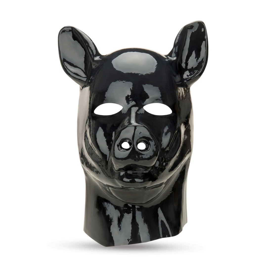 Prowler RED Latex Pig Hood Black