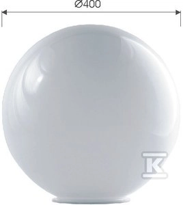 LAMPSHADE 400K-180PMMA WHITE BALL 651171 5903800032316