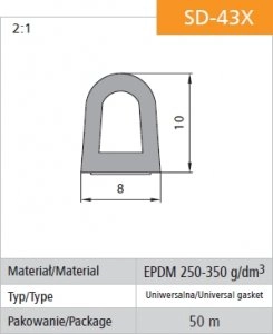 SELF-ADHESIVE BLACK GASKET DGP 8*10 MB