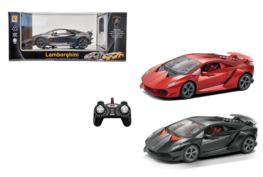 Radio-controlled vehicle with a Lamborghini remote