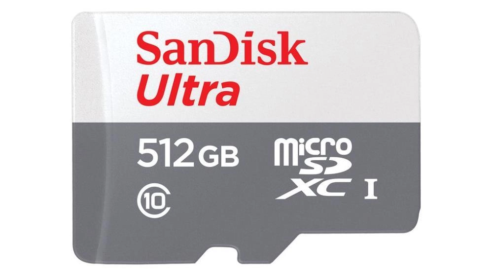 SanDisk MicroSDXC 512GB Ultra card (100MB/s