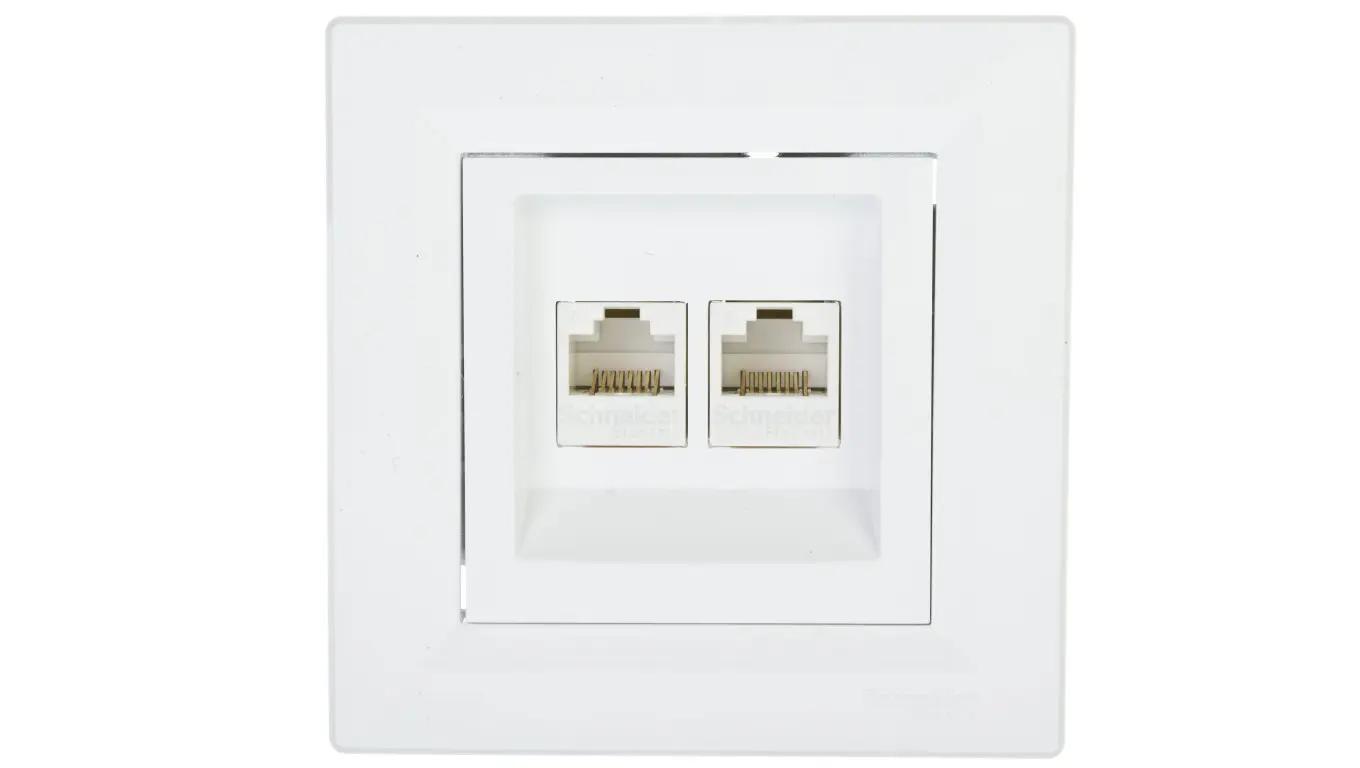 Schneider Electric Gniazdo komputerowe podwójne 2xRJ45