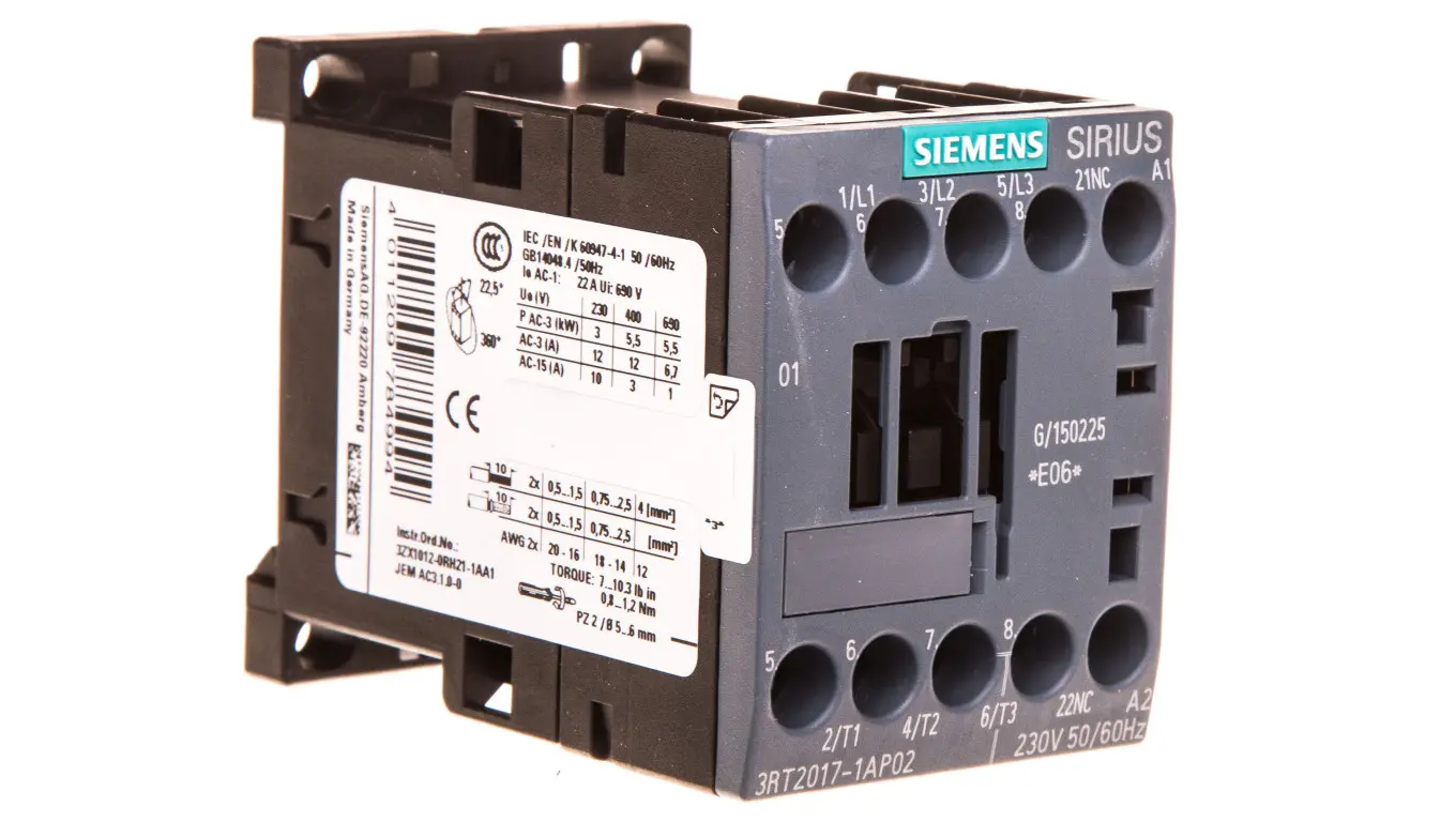 Siemens SIRIUS 3RT Size S00 3RT2