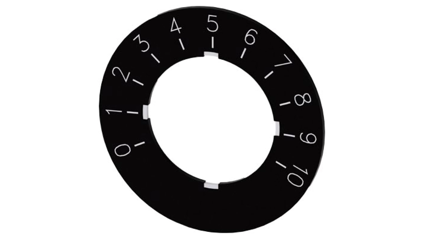 Label for potentiometer 1 to 10