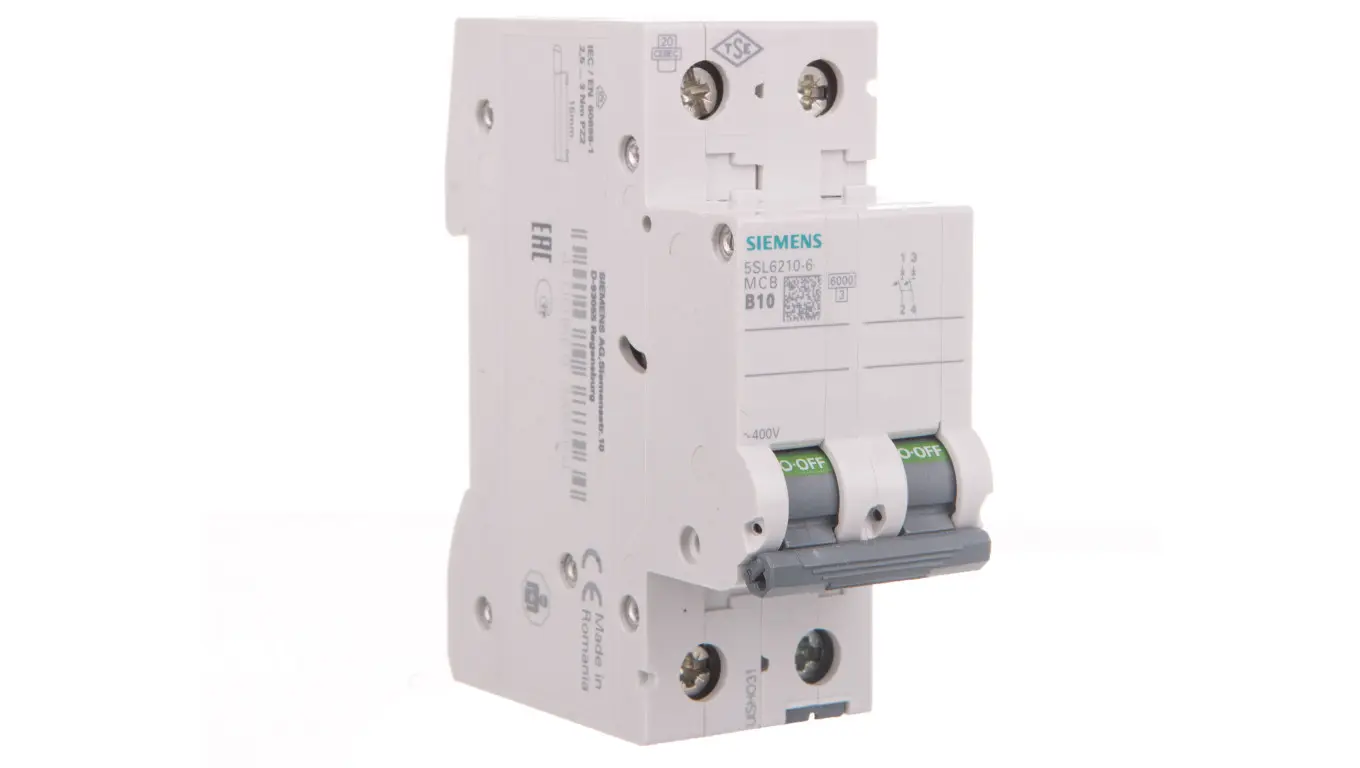 Siemens SENTRON 5SL6 MCB  2P  10A